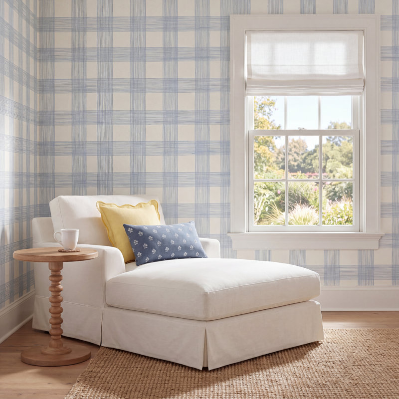 Loy Plaid Roll, Light Blue