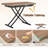  Space-Saving Dining Table for 4 with Adjustable Height & Foldable Top – Modern Expandable Kitchen Table with Metal Base, Multifunctional for Small Spaces-124640251