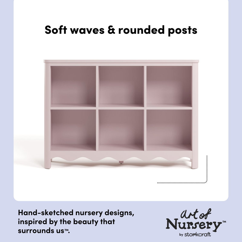 Casablanca 6 Cube Organizer Bookcase, Blush