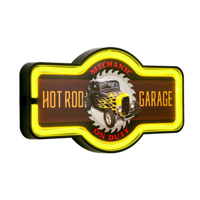 Foundry Select Hot Rod Garage Marquee Neon Rope Bar Sign - 17"