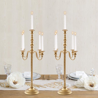 Topaz 28'' H Metal Tabletop Candlestick