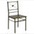Walnut and Dark Bronze 5-Piece Rectangle Dining Set-290781667
