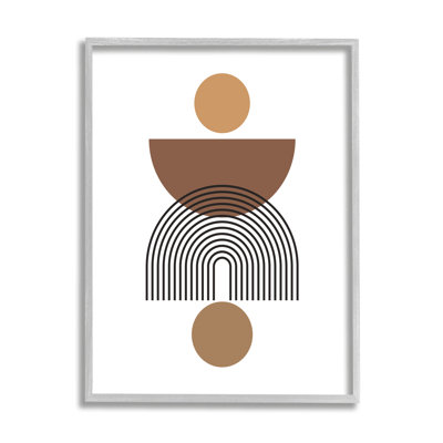 «Brown Shapes On White on Wood», impression