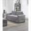 Canapé modulaire contemporain à un accoudoir modulaire Morgan Suede gris anthracite LAF / RAF | Gris | Tissu