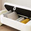 Banc de rangement ovale en tissu polaire avec repose-pieds ovale avec grand espace de rangement pour le salon, le vestibule et la chambre à coucher-588701129