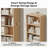 79.7"H 6 Shelf Bookcase With 2 Adjustable Shelves-1005725394