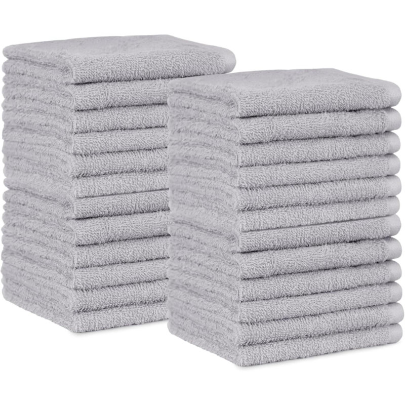 Serviettes de visage pour la salle de bain, débarbouillette 100% coton, séchage rapide - serviette de salon - paquet de 24