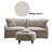 Linen Sofa W/2 Toss Pillows