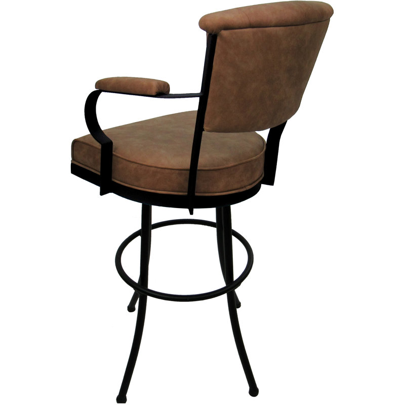 Tabouret pivotant en métal Bethel, Noir