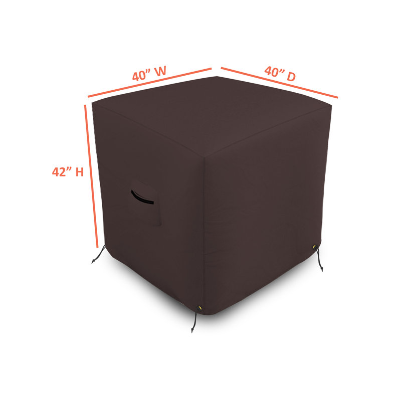 Outdoor Air Conditioner Cover, 106.7cm H x 101.6cm W x 101.6cm D, Coffee