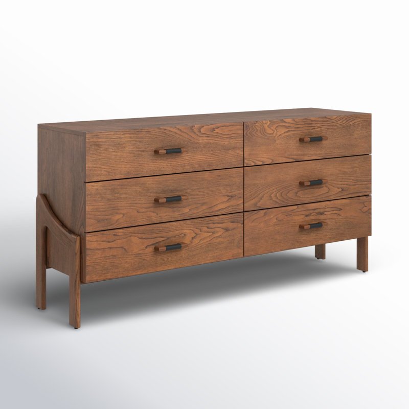 6 Drawer Dresser in Terra Brown Ash
