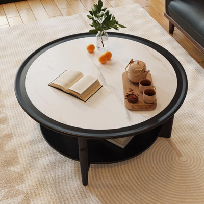 Table basse en bois massif au design rétro