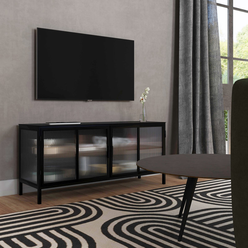 Hoxton Ribbed Glass Tv Stand