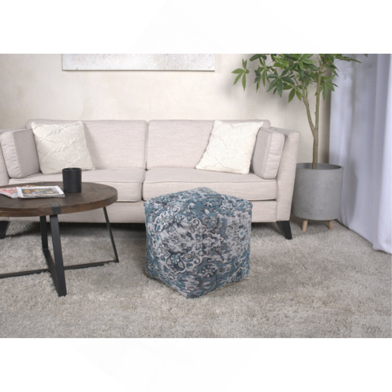 Pouf carré Anita, bleu