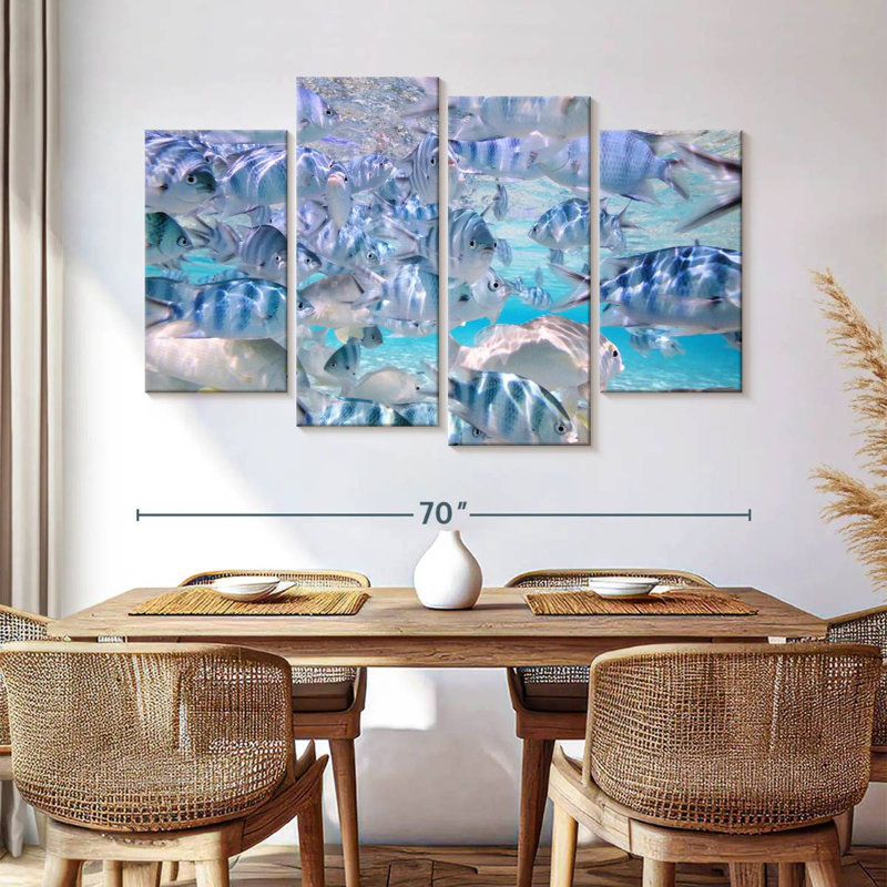 Aletra Fish In Aitutaki Lagoon, 42" H x 68" W