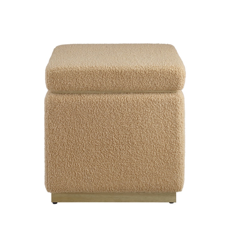 Repose-pieds avec rangement Atreju, Brun, 100 % polyester brun clair