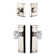 Fifth Avenue Long Plate Complete Entry Set with Single Cylinder Deadbolot and Chambord Crystal Knob