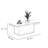 Beige sofa and coffee table reception set