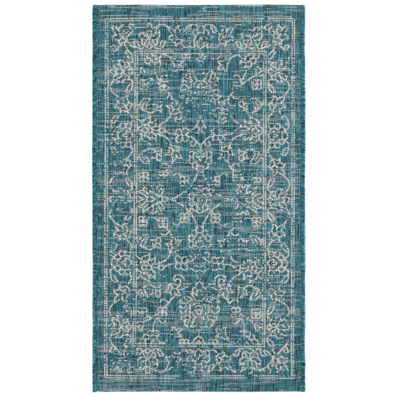 Abhik Indoor/Outdoor Rug, Rectangle 69 x 152 cm, Turquoise