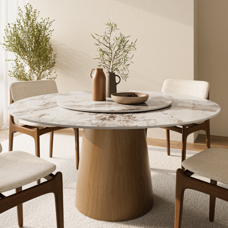 Table de salle à manger Bobrow, H 29,52 po x L 53,15 po x l 53,15 po, Pandora / bois, Wood