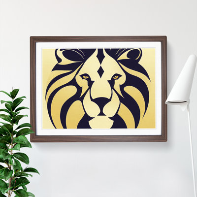Lion Deco Vol.3 Abstract - Framed Print