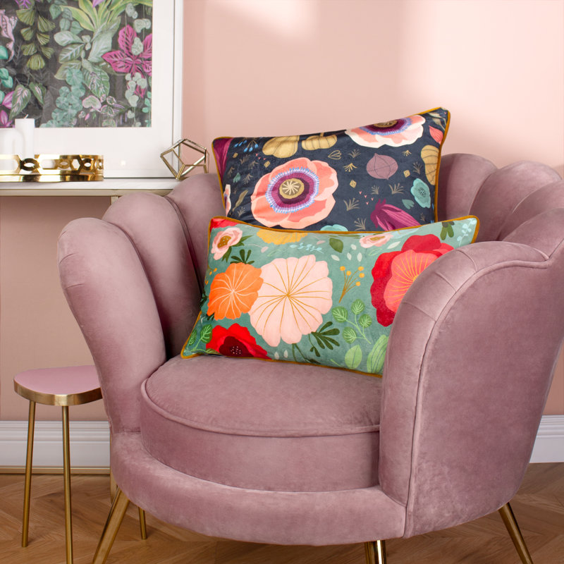 Bright Blooms Floral Square Cushion