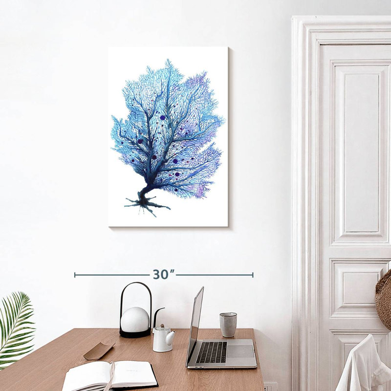 Brampt Fan Coral Blue, 30" H x 20" W