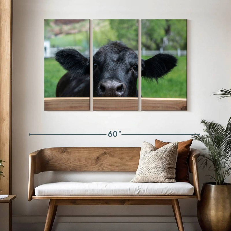 Nosy Ranch Cow, 32" H x 50" W