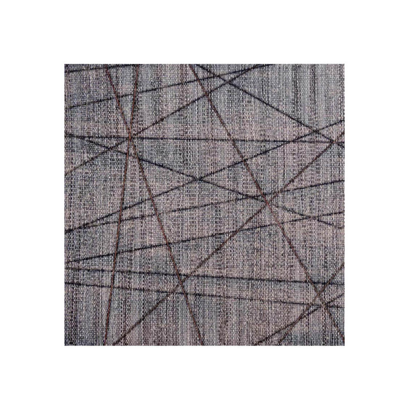 Tapis décoratif rayé bleu gris, Rectangle 3 pi 10 po x 5 pi 3 po