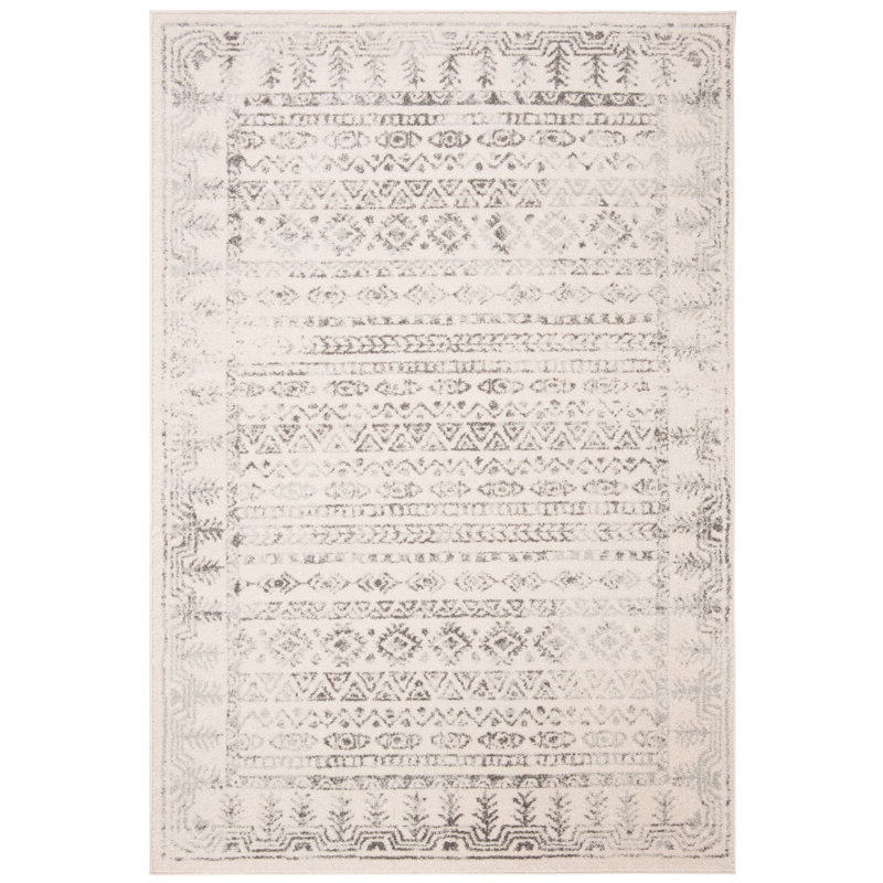 Tapis ivoire / gris Blackhill Southwestern, Rectangle 4 pi x 6 pi