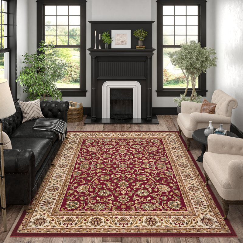 Tapis oriental rouge / beige Clarence, Rectangle 7 pi 10 po x 10 pi 3 po