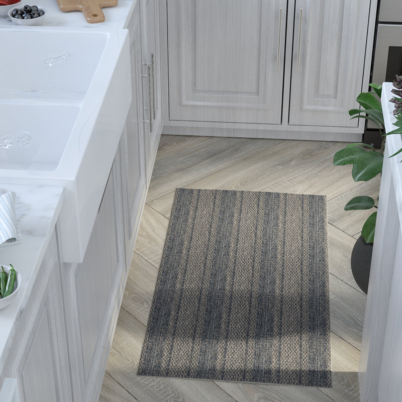 Herefordshire Performance Striped Indoor/Outdoor Area Rug, Rectangle 2'7" x 5'