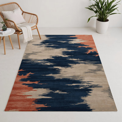 Watercolor Gray Indoor and Outdoor Area Rug