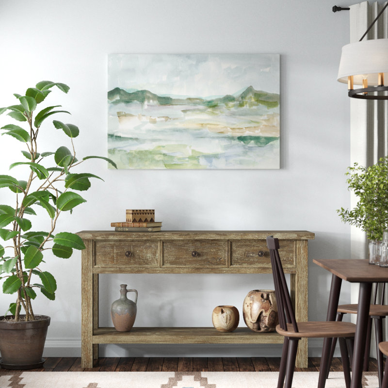 «Panoramic Seascape II» par Ethan Harper, reproduction d'art sur toile, H 32 po x l 48 po, Toile tendue