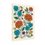 Motif floral de plantes et de fleurs avec des fleurs bleues orange et mauves-300789461