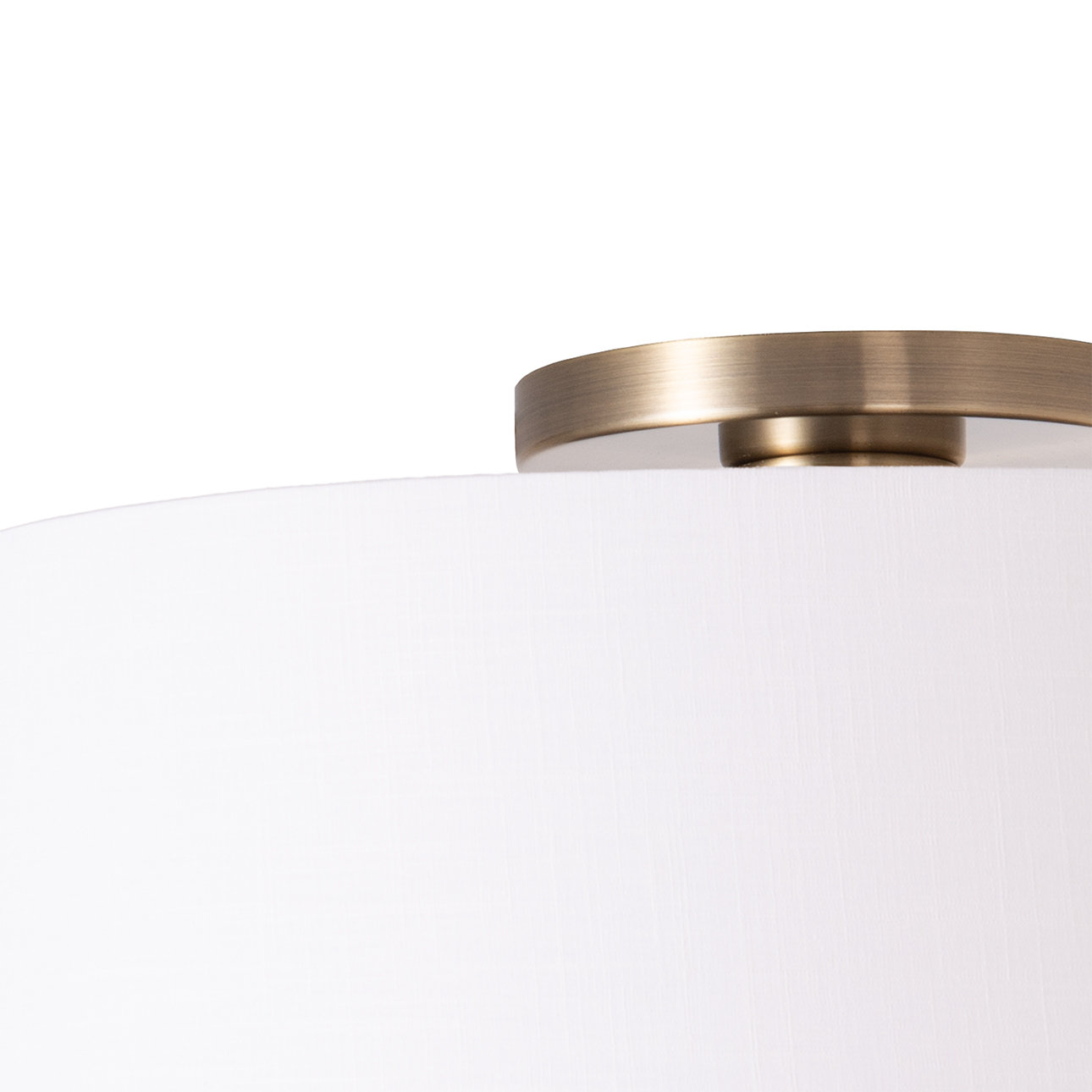 Flush Mount Kit Stretch Single Light Flush Mount, White