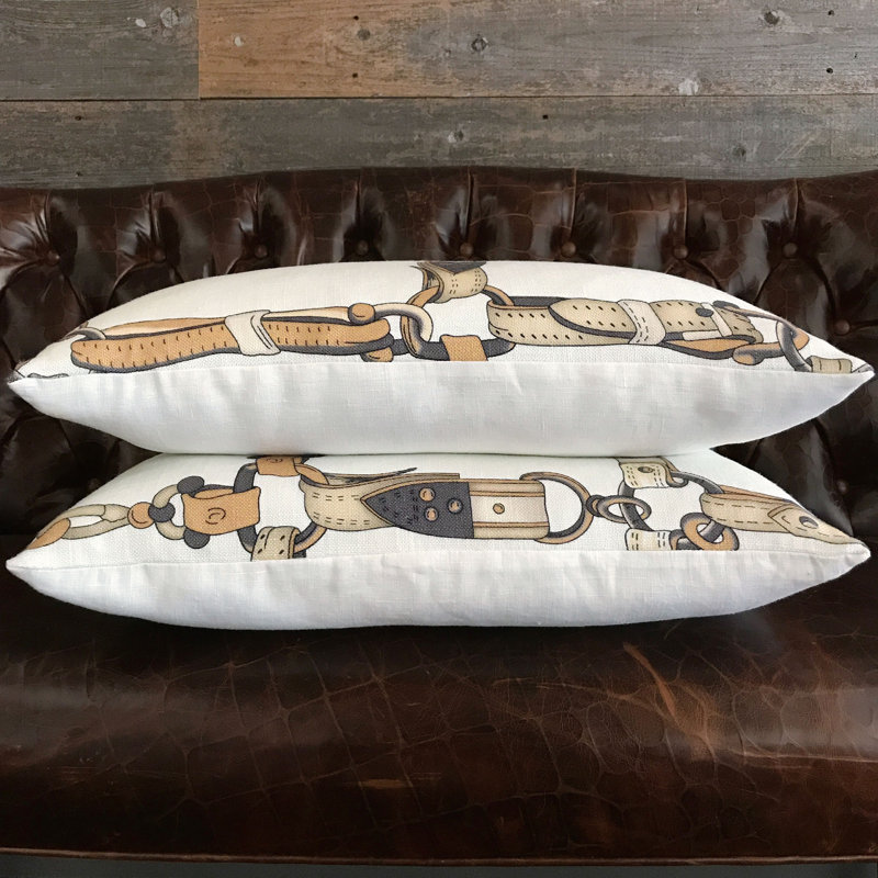 Equestrian Square Pillow Cover & Insert, Feather