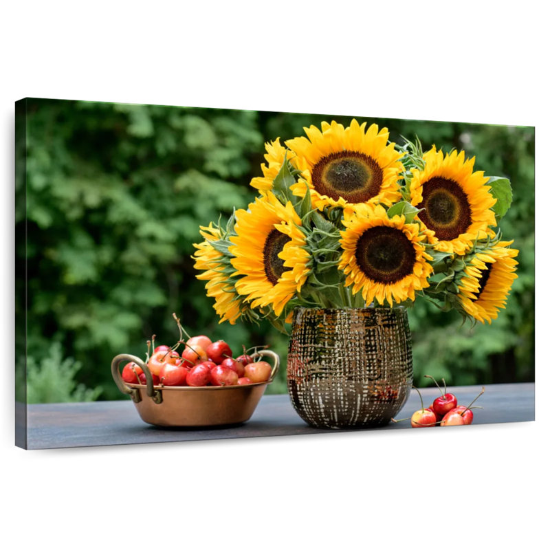 Harnek tournesols et cerises, H 24 po x l 36 po