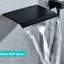Robinet de baignoire pour salle de bain avec fixation murale, douchette à main, bec cascade, robinet de baignoire moderne Corrosion & Balance, résistance à la rouille du bec