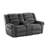 Modern Reclining Console Loveseat with Built-In Storage and Cup Holders