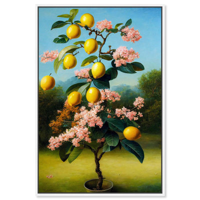 "Citrus In Bloom", art mural sur le thème du citron par Art Remedy
