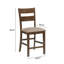 Ensemble de table de salle à manger à hauteur de comptoir extensible Horizon avec chaises rembourrées (7 pièces)-133656828