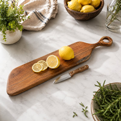 Handmade Acacia Wood Cutting Board Chopping Serving Paddle Board