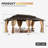 Hardtop Gazebo With Galvanized Steel Roof & Metal Frame-124438538-115674027