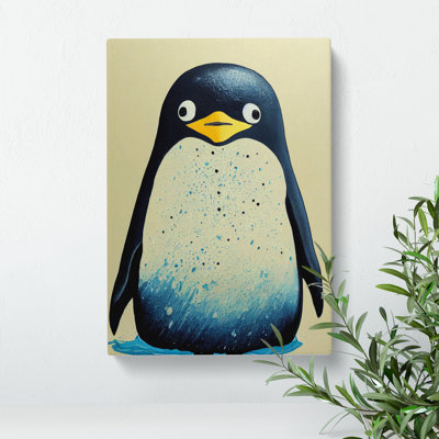 Painted Penguin No.3 - Wrapped Canvas