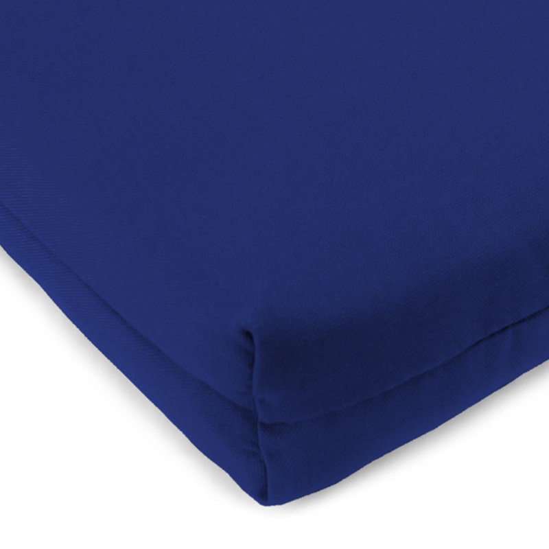48" x 18" Outdoor Bench Cushion with Ties, Veranda Cobalt