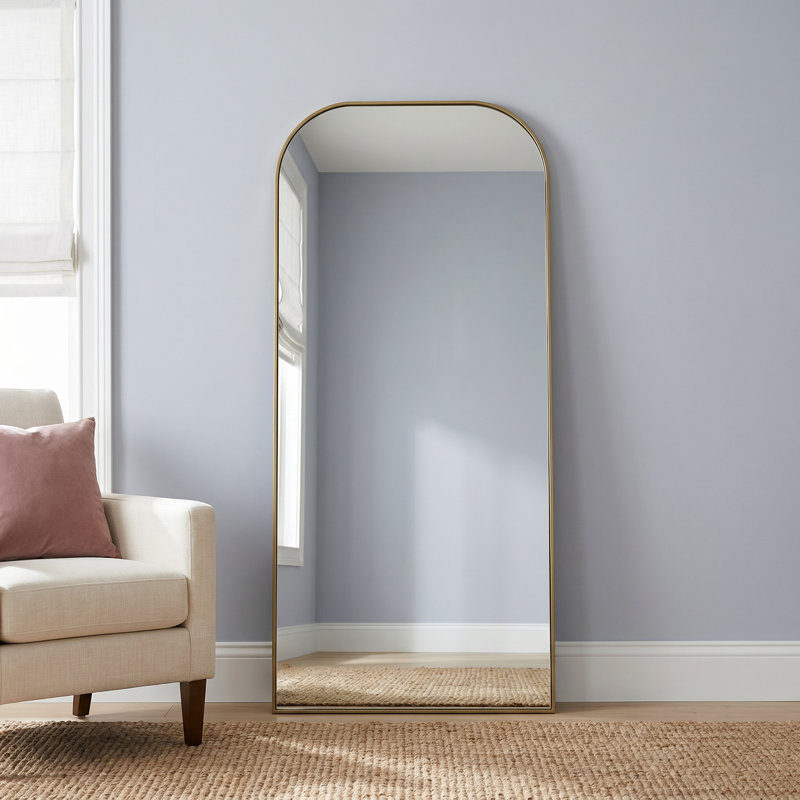 Miroir de plancher Sabine, 76 po x 32 po, Laiton