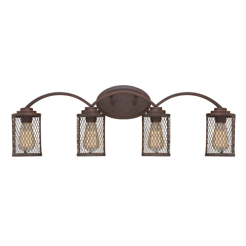 Bastien 4 - Light Dimmable Vanity Light, Rubbed Bronze