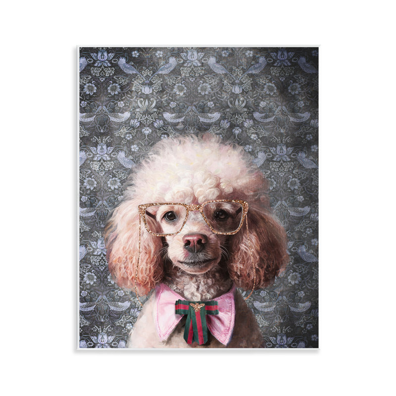 Art mural Glam Poodle on Florals par Svetlana Aleynikova