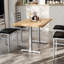 Table commerciale en bois massif L 48 po x l 30 po avec deux bases en T de 22 po x 22 po-1749397404-1749397395-1749397393